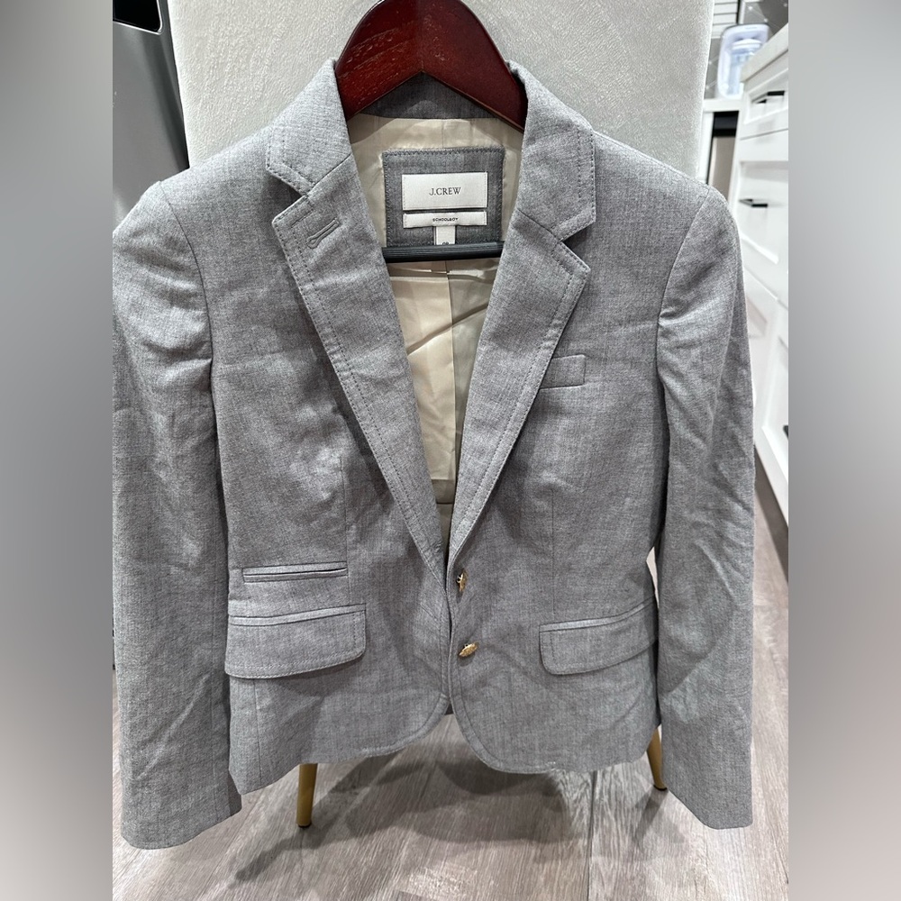 J.Crew Schoolboy Gray Wool Blazer
